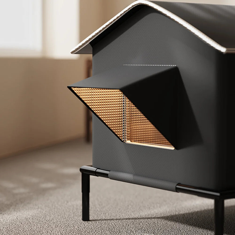 Furvio Shop insulated outdoor cat shelter with waterproof design, featuring a cozy entrance and sturdy construction for outdoor cats.