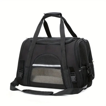 Furvio Shop airline-approved soft-sided pet carrier with mesh panels and padded shoulder strap for travel comfort