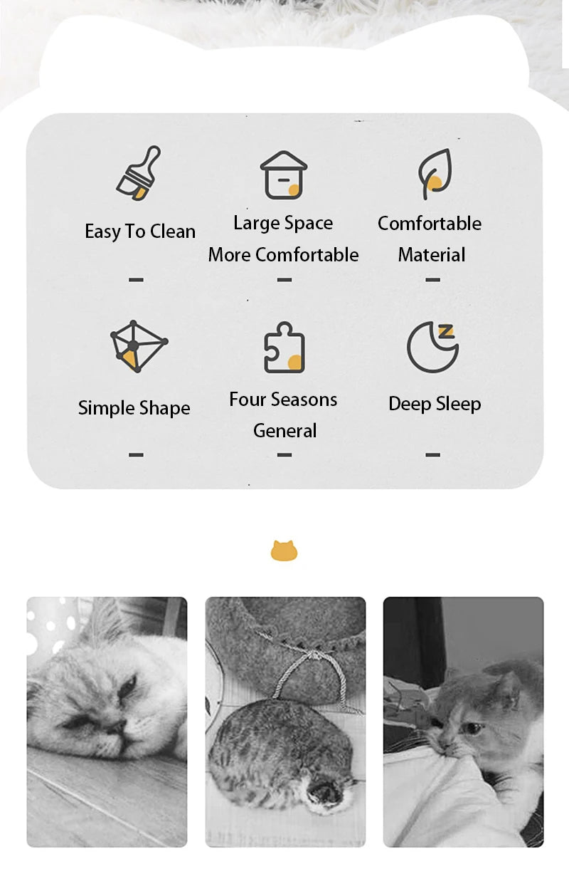 Furvio Shop 2-in-1 cat cave bed and nest with warm plush interior, cozy hideaway for cats to rest and relax.