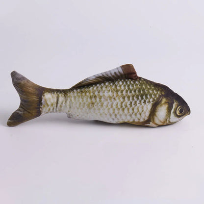 Realistic plush fish toy from Furvio Shop featuring detailed fins and scales, perfect for cuddling or decorative display.