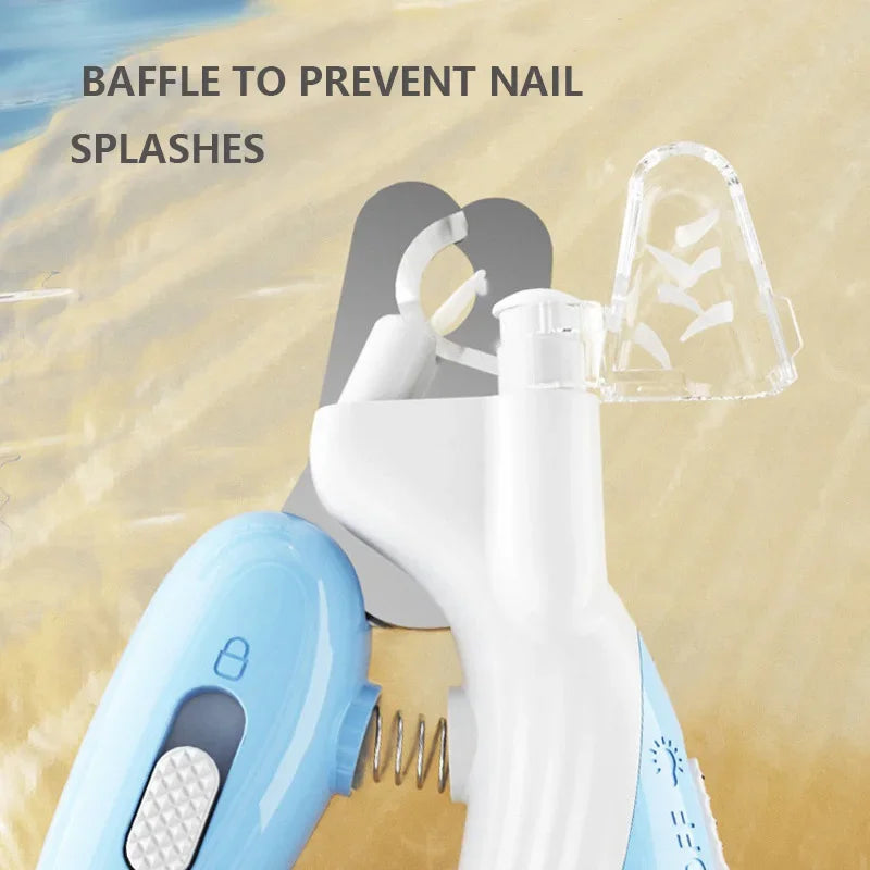 Furvio Shop illuminating LED pet nail clippers with ergonomic grip and built-in LED light for safe, precise trimming of dog or cat nails