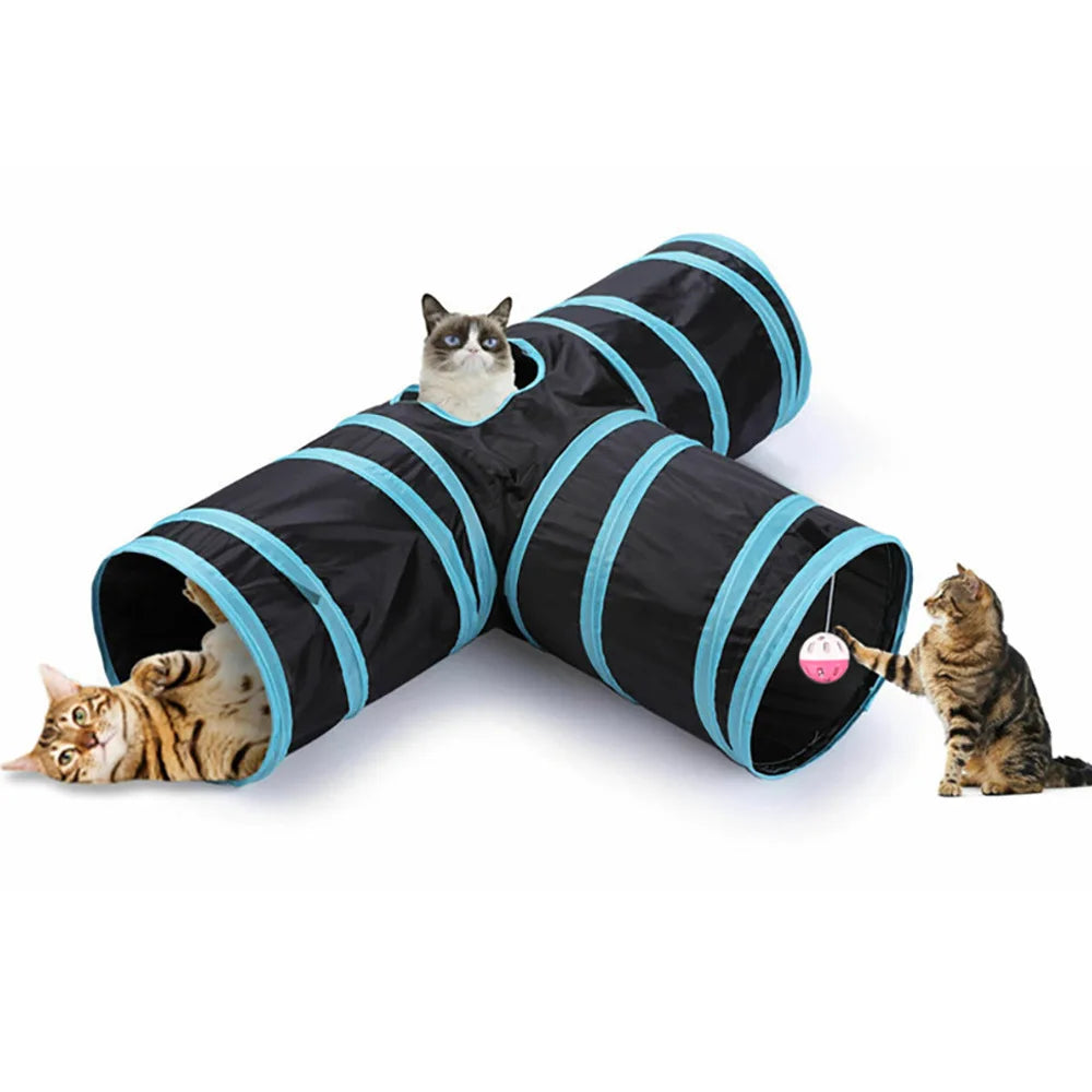 Foldable Crinkle Cat Play Tunnel | FurvioShop