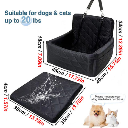 Safe & Cozy Dog Car Seat Booster Bed | FurvioShop