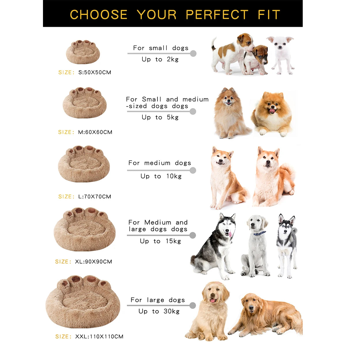 Ultra-soft plush paw pet bed by Furvio Shop, winter warm pet bed with cozy fur lining for comfort and warmth.