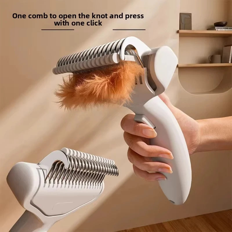 Self-Cleaning Pet Dematting Comb & Shedding Brush | FurvioShop