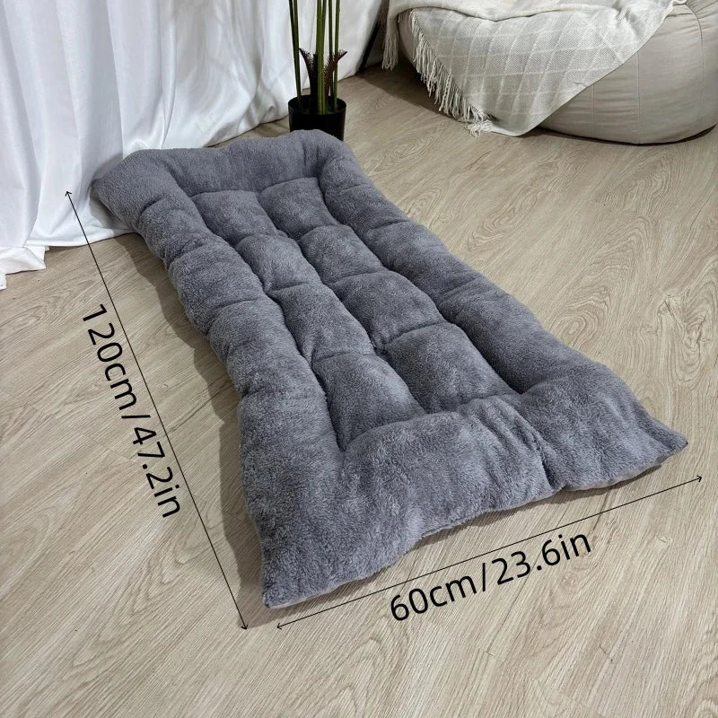 Extra large dual-sided plush dog bed and crate mat by Furvio Shop, soft and comfortable with plush fabric and supportive cushioning.