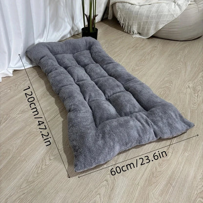 Extra large dual-sided plush dog bed and crate mat by Furvio Shop, soft and comfortable with plush fabric and supportive cushioning.