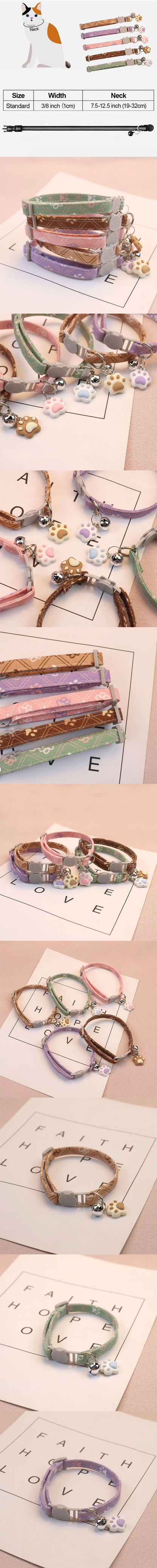 Patterned breakaway cat collar with bell from Furvio Shop, featuring colorful designs and a secure safety breakaway clasp.