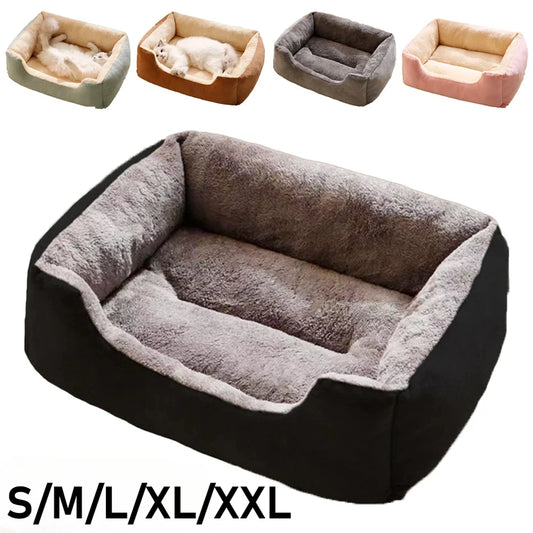 Furvio Shop cozy minimalist plush pet bed with anti-slip bottom, soft cushioning for small dogs and cats.