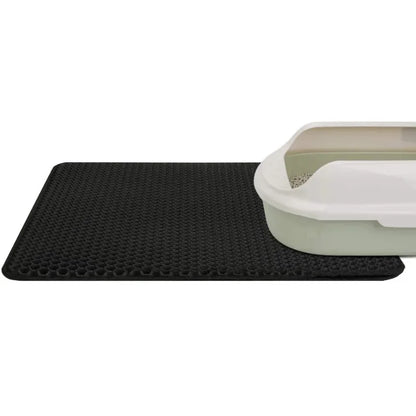 Furvio Shop waterproof double-layer cat litter mat with non-slip surface and washable design, designed to catch litter and keep areas clean.