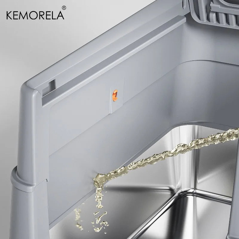 Furvio Shop premium stainless steel enclosed litter box with a sleek design and open entrance for cats.