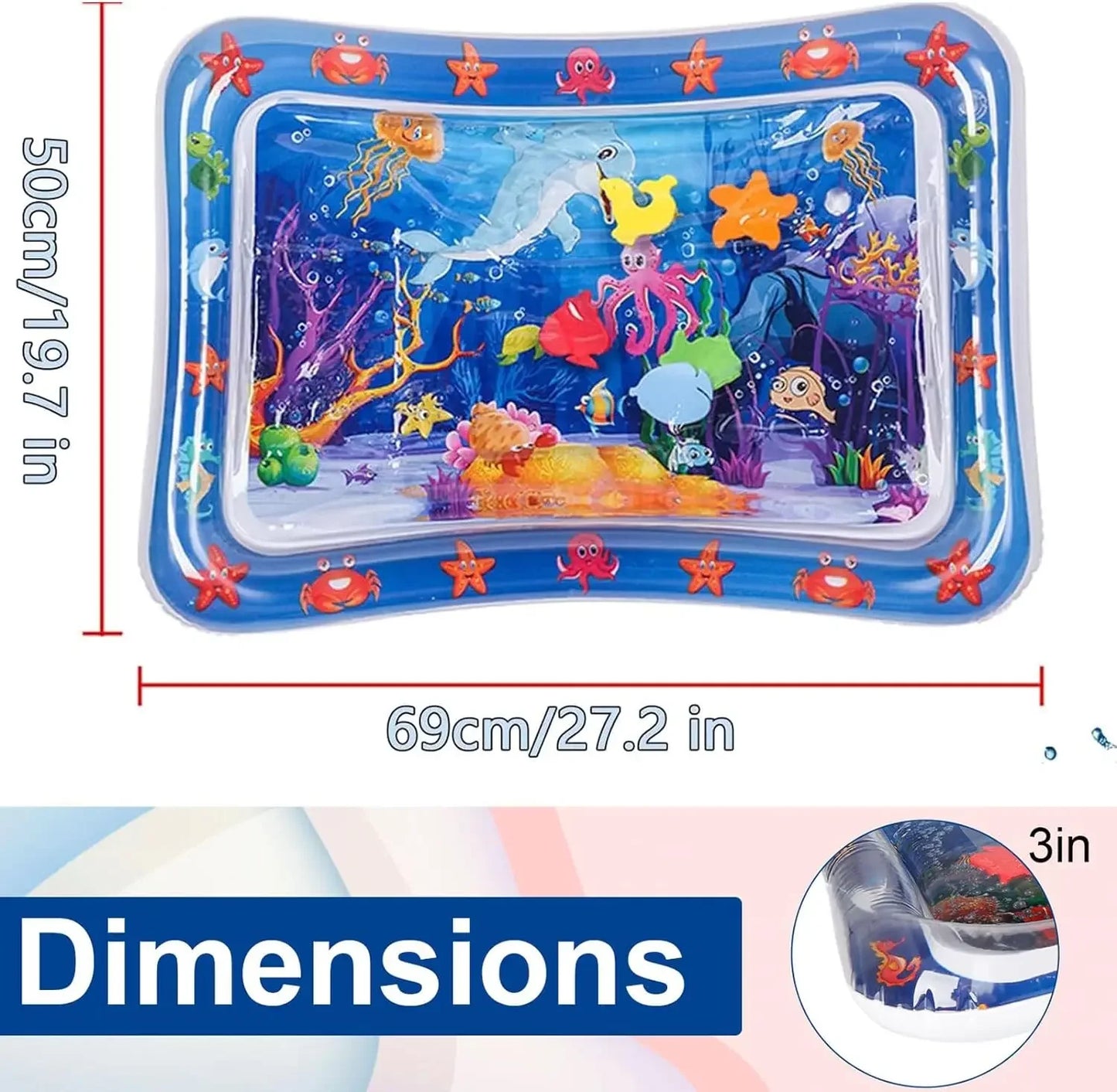 Furvio Shop interactive sensory cooling water mat for pets with textured surface and colorful design, designed to keep pets cool and entertained.