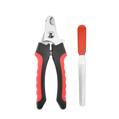 Furvio Shop professional pet nail clippers and file set with stainless steel blades and ergonomic handles for easy grooming.