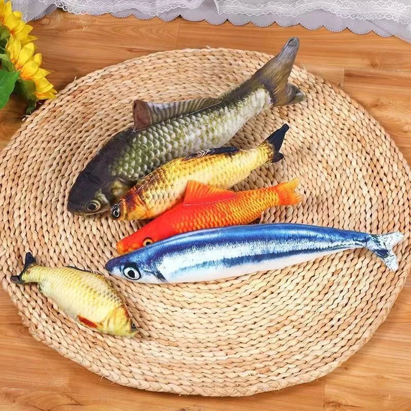 Realistic plush fish toy by Furvio Shop featuring detailed scales and fins, perfect for cuddling or decorative display.