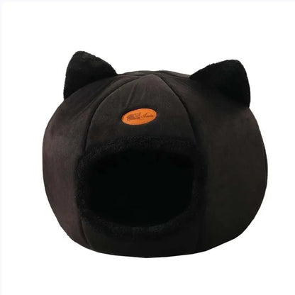 Furvio Shop 2-in-1 cat cave bed and nest with warm plush interior, cozy hiding spot and resting area for cats.