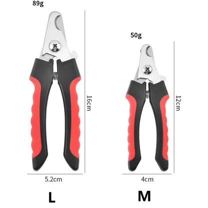 Furvio Shop professional pet nail clippers and file set with stainless steel blades and ergonomic handles for grooming pets.