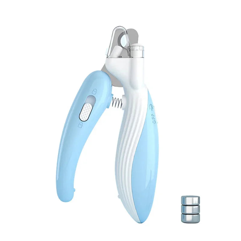 Furvio Shop illuminating LED pet nail clippers with ergonomic handle and built-in LED light for precise grooming.