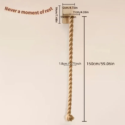 Minimalist wall-mounted cat climbing rope by Furvio Shop, designed for easy installation and playful feline activity.