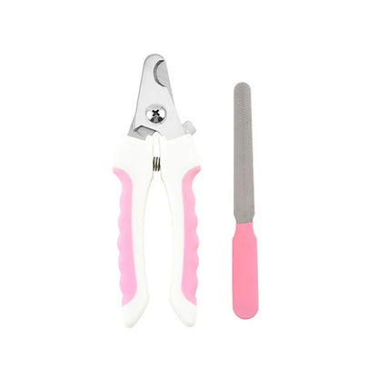 Furvio Shop professional pet nail clippers and file set with ergonomic handles, suitable for trimming and shaping pet nails.