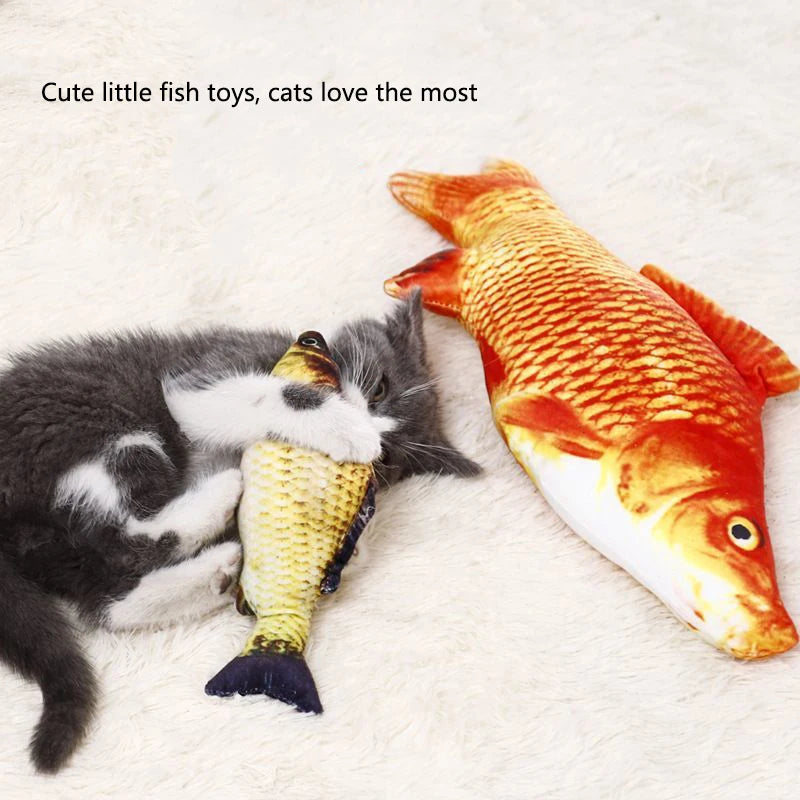 Realistic plush fish toy by Furvio Shop with detailed scales and fins, soft and colorful for children's play or decorative display.