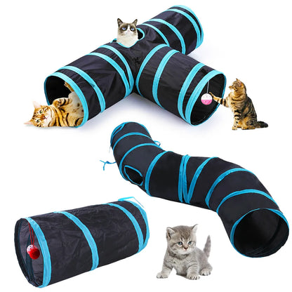 Foldable Crinkle Cat Play Tunnel | FurvioShop