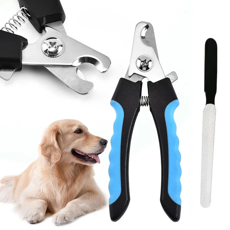 Furvio Shop professional pet nail clippers and file set with ergonomic handles and stainless steel blades for easy grooming.
