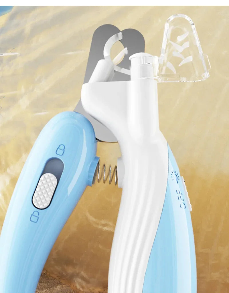 Furvio Shop illuminating LED pet nail clippers with ergonomic handle and built-in LED light for precise grooming.