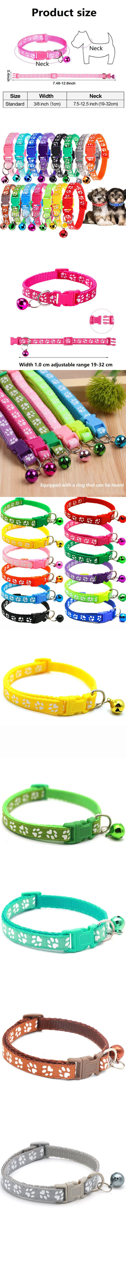 Reflective paw print breakaway dog collar by Furvio Shop showing a close-up of the black collar with reflective paw print design.