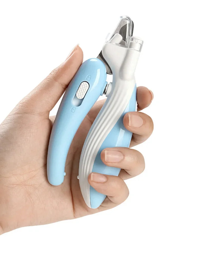 Furvio Shop illuminating LED pet nail clippers with built-in light, designed for precise trimming of dog and cat nails.