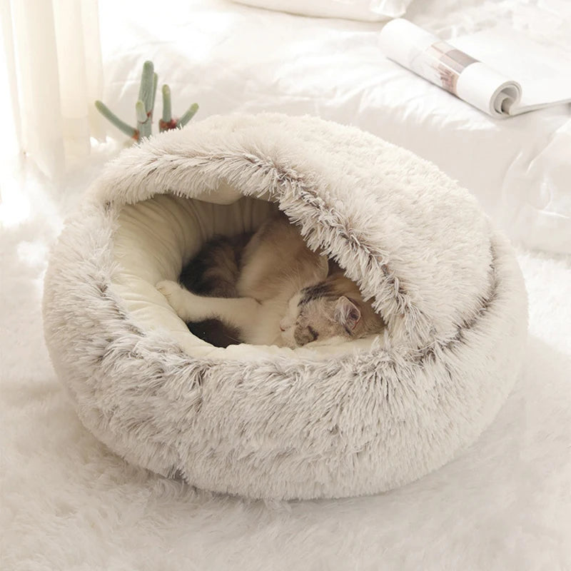 Cozy Plush Cave Pet Bed | FurvioShop