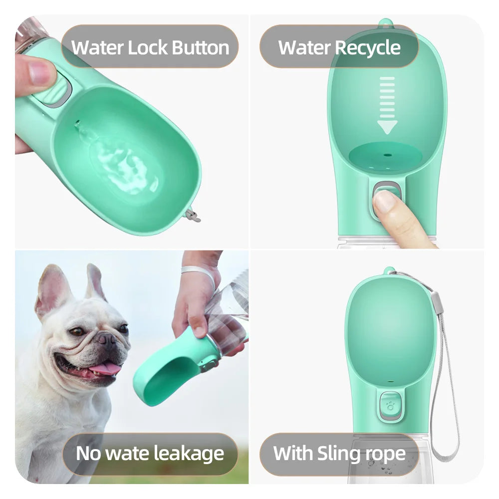 Portable Leakproof Dog Water Bottle Travel Dispenser | FurvioShop