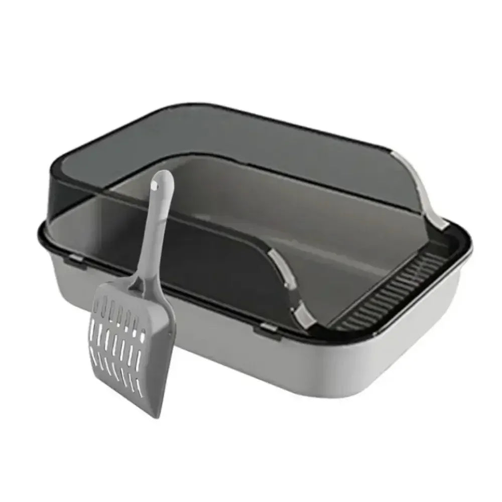 Open top splashproof cat litter box by Furvio Shop, featuring a sturdy design with high sides to contain litter and prevent spills.