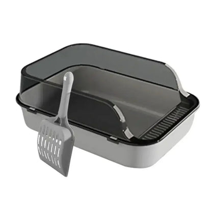 Open top splashproof cat litter box by Furvio Shop, featuring a sturdy design with high sides to contain litter and prevent spills.