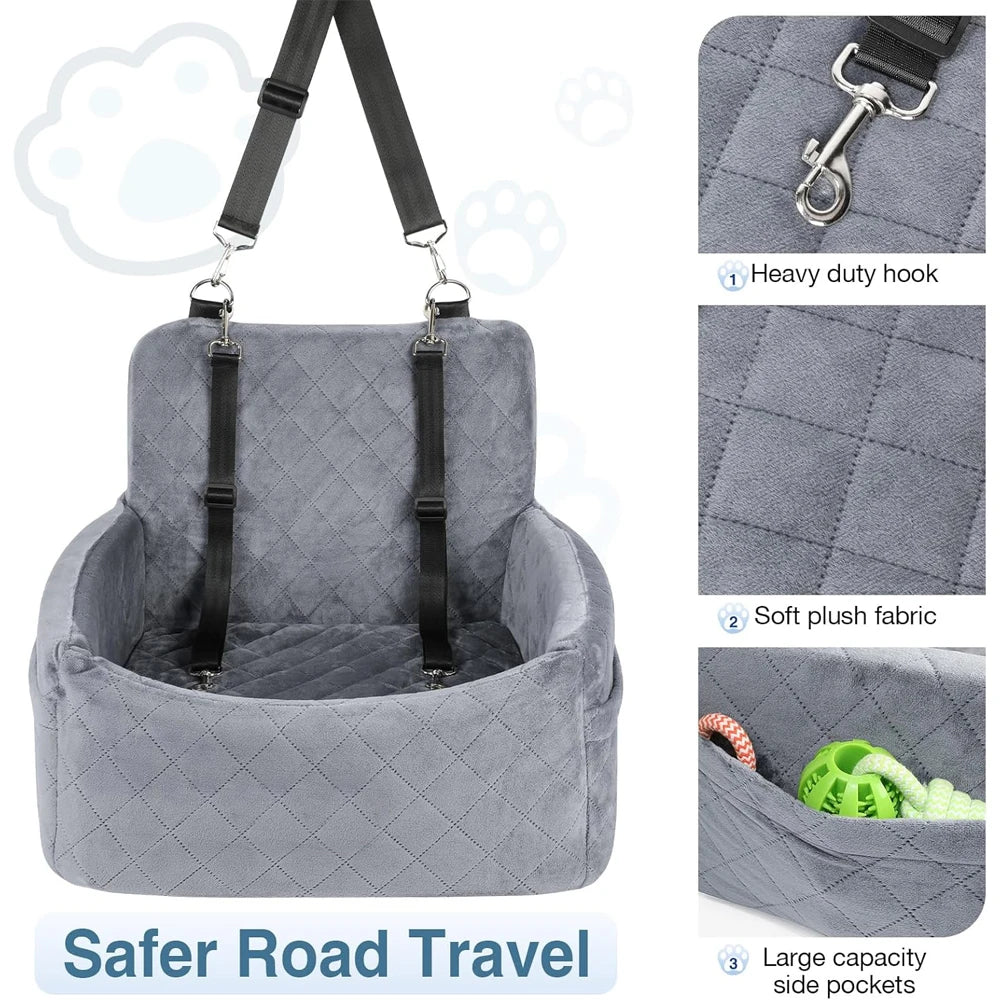 Safe & Cozy Dog Car Seat Booster Bed | FurvioShop