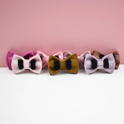 Luxury velvet cat collar with a bow tie from Furvio Shop, featuring a soft velvet strap and decorative bow for stylish pets.