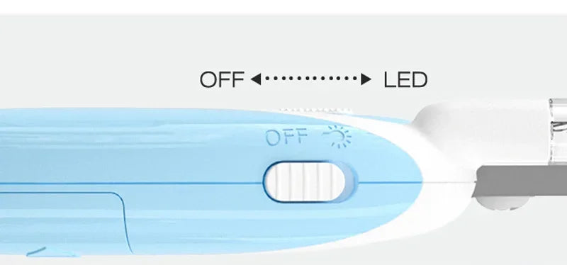 Illuminating LED pet nail clippers from Furvio Shop, featuring a sleek design with LED light for precise grooming.
