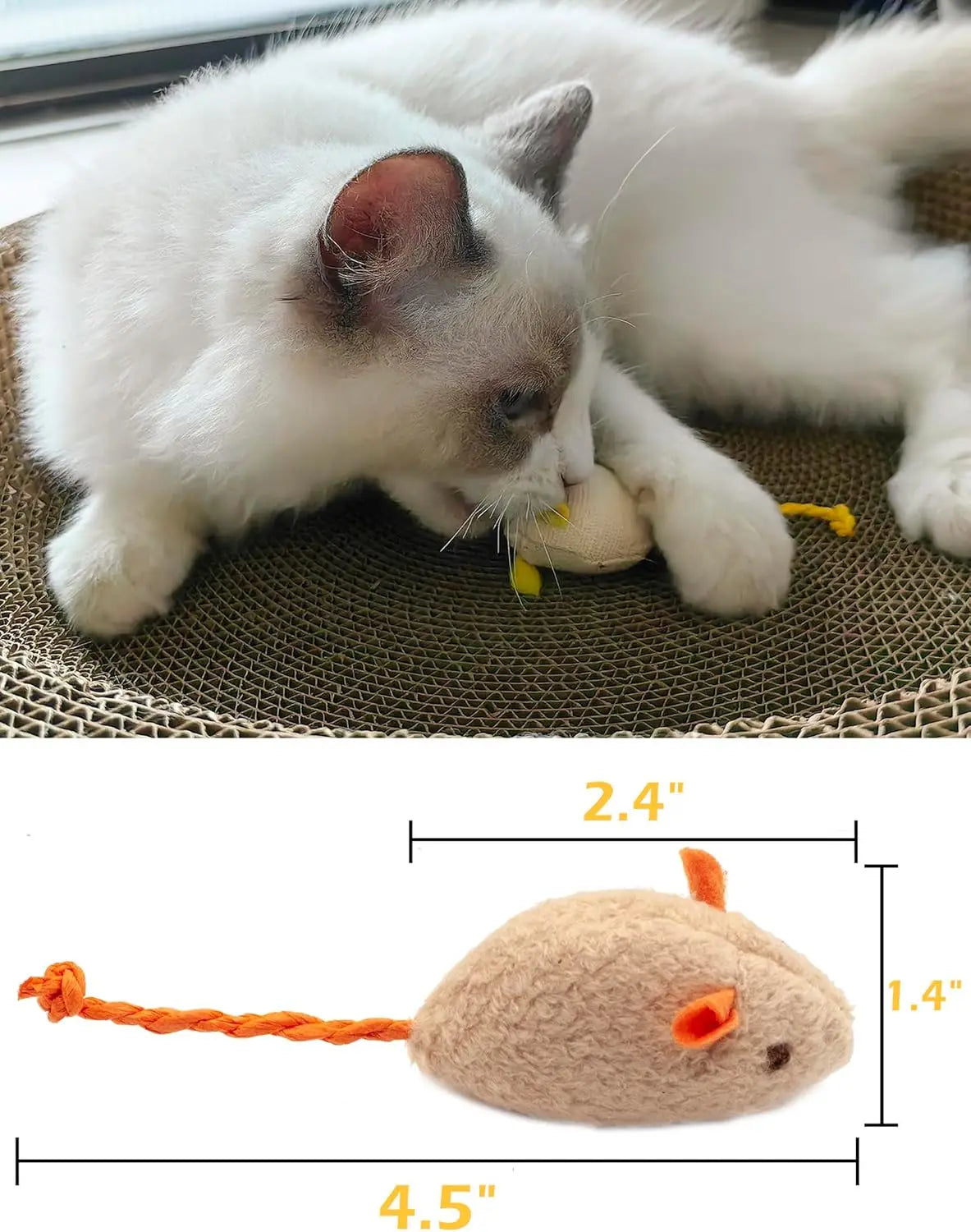 Interactive Plush Catnip Mouse Toys | FurvioShop