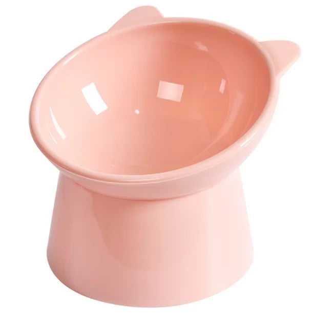Ergonomic elevated cat-ear feeder bowl by Furvio Shop with a playful cat-ear design and ergonomic stand for comfortable feeding.