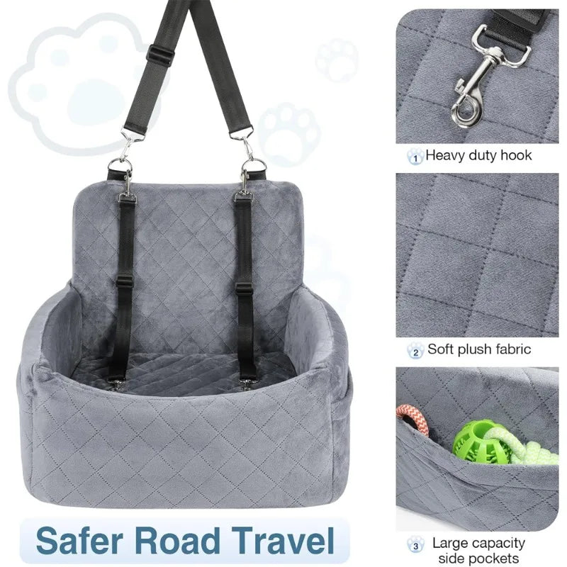 Safe & Cozy Dog Car Seat Booster Bed | FurvioShop