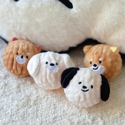 Squeaky Plush Puppy Ball Dog Toy | FurvioShop
