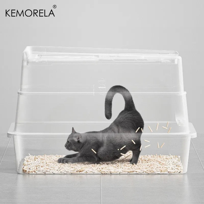 Premium stainless steel enclosed litter box by Furvio Shop, with a sleek design and secure door for easy cleaning and odor control.