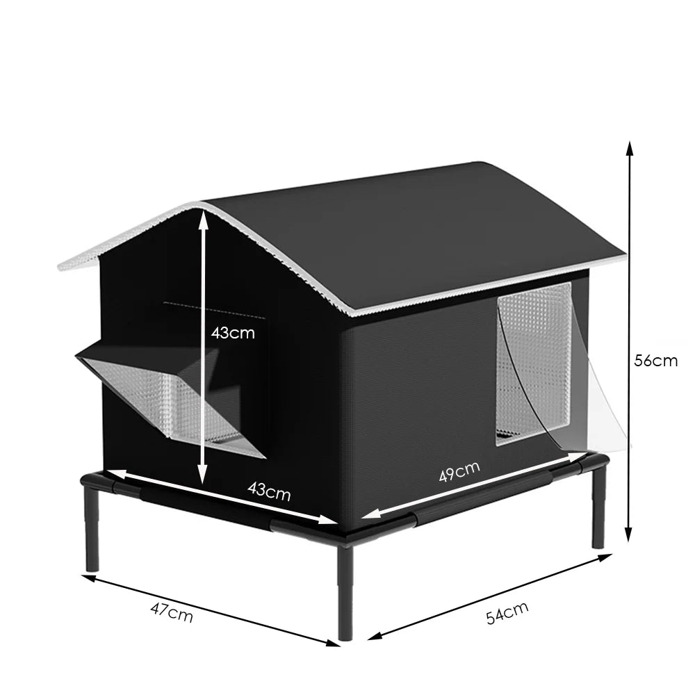 Furvio Shop insulated outdoor cat shelter with waterproof design, featuring a cozy entrance and insulated walls for outdoor feline comfort
