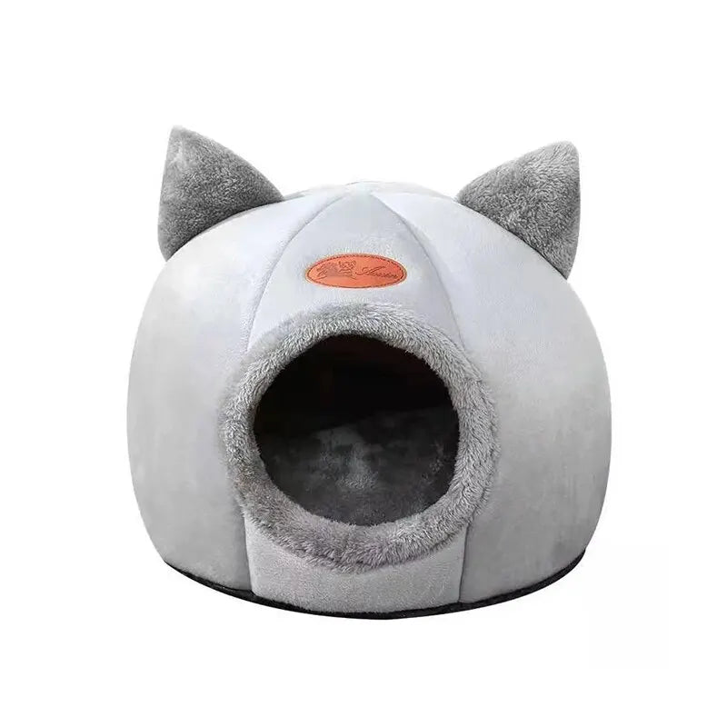 Furvio Shop 2-in-1 cat cave bed and nest with warm plush interior, cozy space for cats to rest and hide.