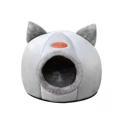 Furvio Shop 2-in-1 cat cave bed and nest with warm plush interior, cozy space for cats to rest and hide.