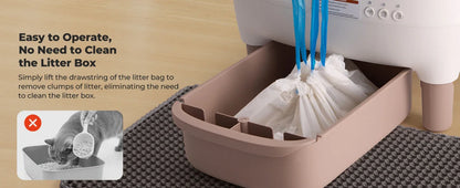 Furvio Shop smart open-top self-cleaning cat litter box with 10L capacity, featuring a sleek design and easy-to-clean surface.