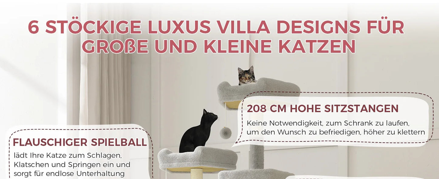 Ultimate XXL Cat Tree Tower - 208cm | FurvioShop