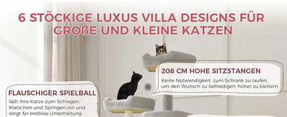 Ultimate XXL Cat Tree Tower - 208cm | FurvioShop