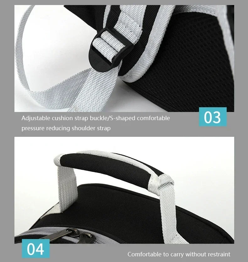 Transparent space capsule pet backpack by Furvio Shop showing clear plastic design with adjustable straps and secure pet compartment.