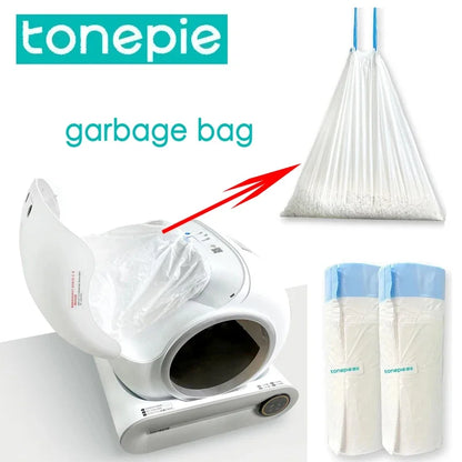 Furvio Shop Tonepie Smart Cat Litter Box Waste Bags in a roll, designed for easy disposal of cat litter waste.