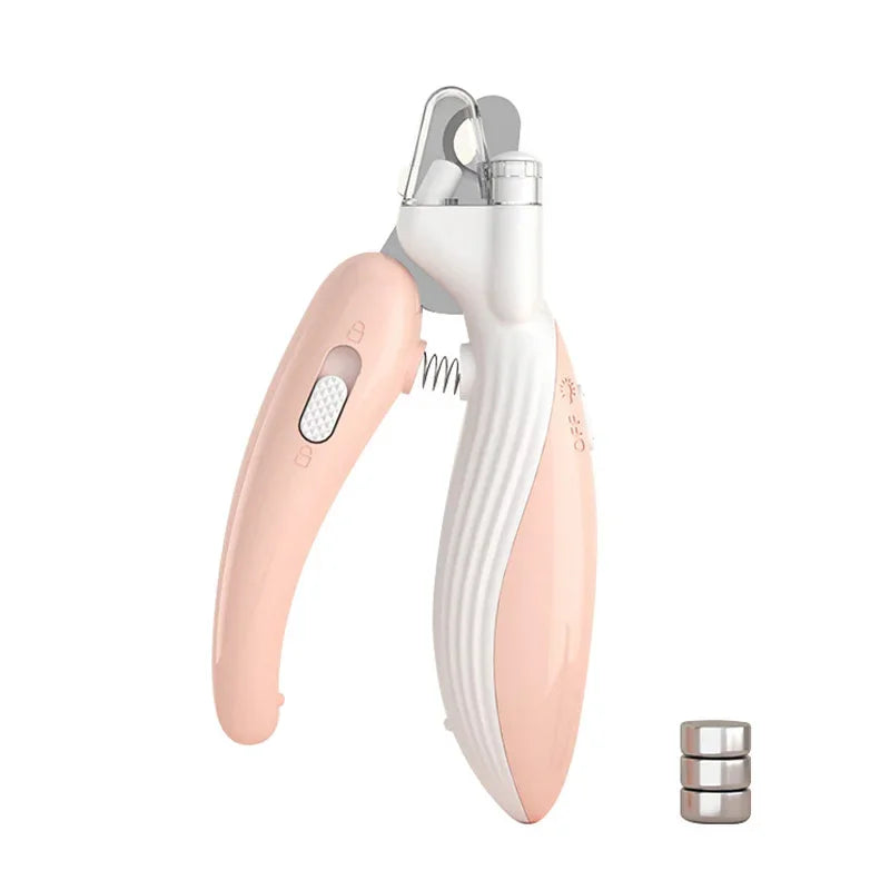 Furvio Shop Illuminating LED Pet Nail Clippers with built-in light for easy grooming of cats and dogs.